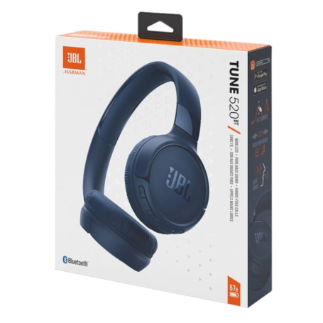 Earphone Bluetooth JBL Tune 520BT - JBLT520BTBLUEU  - Blue