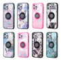 Coque pour iPhone 12 Pro design unique moulé avec anneau magnétique et support