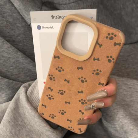 Cat Paw Protective Case for iPhone - Brown