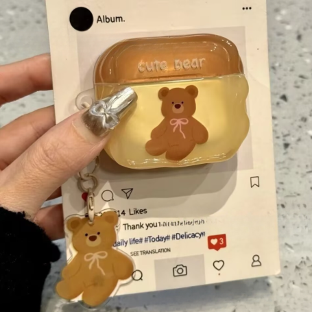 Transparent Protective AirPods Case - Cartoon Animals