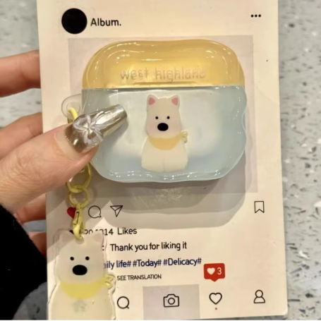 Coque de Protection AirPods en Transparent - Animaux de Dessins Animés