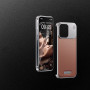 Protective Case in Metal + Leather + Aromatherapy - Brown