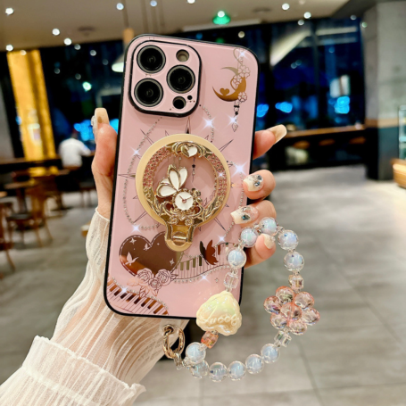 Magnetic Diamond Protective Case with Wristband Holder