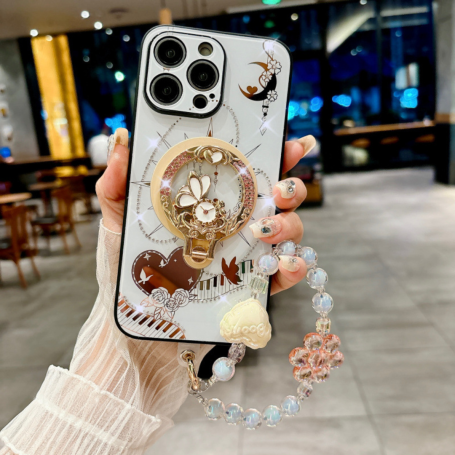 Magnetic Diamond Protective Case with Wristband Holder
