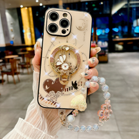 Magnetic Diamond Protective Case with Wristband Holder