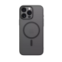 Silicone Case with MagSafe iPhone 16 Pro Max Transparent (Devia) Black