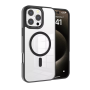 Coque en Silicone avec MagSafe iPhone 16 Pro Max Transparente – Noir | Accessoire Apple Essentiel