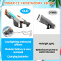 Pistolet à Eau Électrique Puissant 1000ml – Avec Effets de Lumière + Sac Étanche + Lunettes de Protection - Bleu