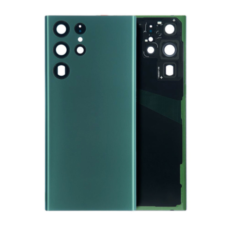 Rear window Samsung Galaxy S22 Ultra 5G without Lens Green (Original Disassembled) - Grade AB
