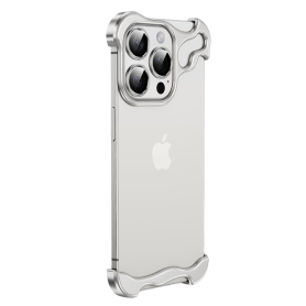 Rugged Frameless Metal Case with Lens Shield - Silver