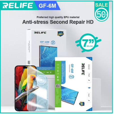 RELIFE GF-6M Anti Pressure Instant Repair HD Hydrogel Film - 50Pcs