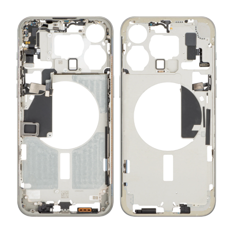 Châssis Vide sans Vitre Arrière iPhone 15 Pro Max Naturel - (Origine Demonté) Grade A