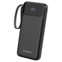 Power Bank 10000mAh XSSIVE XSS-PB47 - 4 USB-C/Lightning/USB-A/MICRO-USB Cables - Black