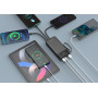 Power Bank 10000mAh XSSIVE XSS-PB47 - 4 USB-C/Lightning/USB-A/MICRO-USB Cables - Black