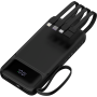 Power Bank 10000mAh XSSIVE XSS-PB47 - 4 USB-C/Lightning/USB-A/MICRO-USB Cables - Black