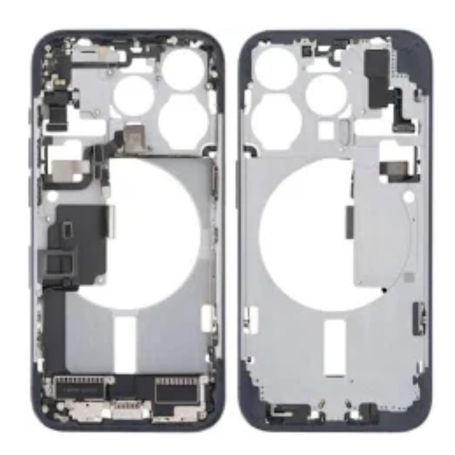 Châssis Vide sans Vitre Arrière iPhone 15 Pro Max Bleu - (Origine Demonté) Grade A