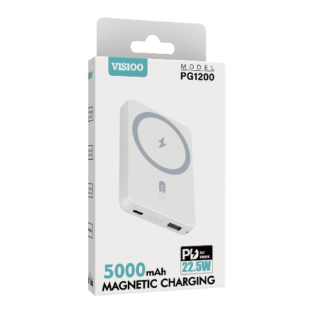 Power Bank 5000mAh - VISIOO PG1200 - Blanc