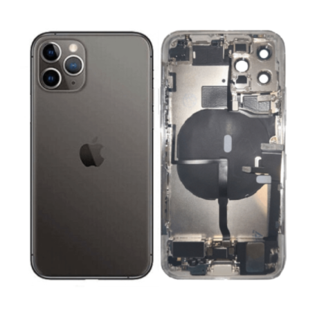 Chassis Complet iPhone 11 Pro Max Noir - Connecteur de Charge Sans Batterie (Origine Demonté) Grade AB