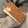 Protective Faux Suede iPhone Case - Soft Touch with Cat Paw & Bone Design