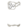 Rugged Frameless Metal Case with Lens Shield - Silver