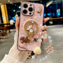 Coque de Protection magnétique pour iPhone + Support décoratif + Bracelet perlé – Style Rose élégant
