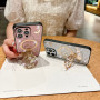 Coque de Protection magnétique pour iPhone + Support décoratif + Bracelet perlé – Style Rose élégant