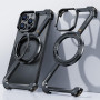 Coque de Protection iPhone sans bordure avec support rotatif, magnétique MagSafe et cadre métal anti-choc