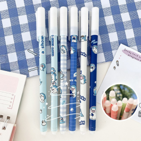 0.5mm Erasable Ink Pens Baby Shark Design White 10pcs - Perfect for School and Office