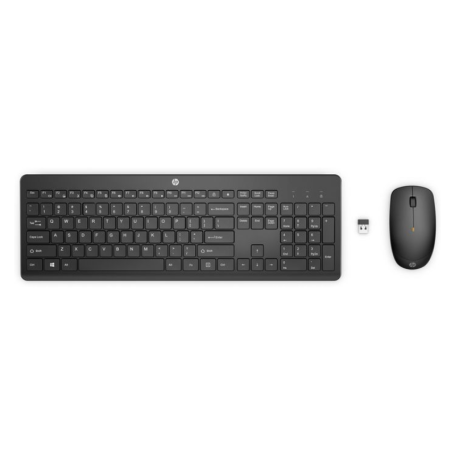 Ensemble Clavier et Souris sans Fil HP 235 WL - QWERTY - Disposition Espagnole - Noir