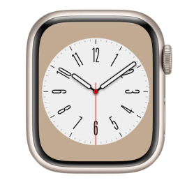 Apple Watch Series 8 GPS 45mm Aluminium Stellaire Grade A - Sans Bracelet et Accessoires