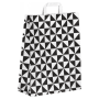 Black & White Kraft Paper Bags with Twisted Handles 32×12×40 cm – Pack of 250