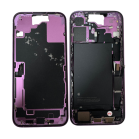 Châssis iPhone 16 Plus Rose sans Vitre Arrière avec Batterie eSIM US Grade A Origine Démontré - Idéal pour Réparations
