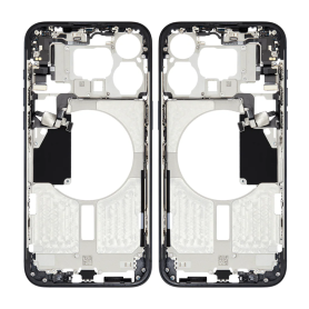 Buy Original Empty Frame with Rear Glass for iPhone 15 Pro Max Black - Grade A Quality Disassembled