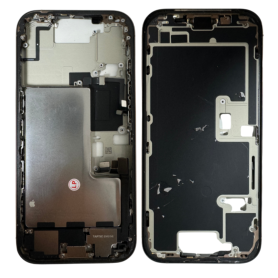 Châssis iPhone 16 Noir sans Vitre Arrière avec Batterie eSIM US - Grade AB Original Démontré