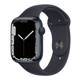 Buy Apple Watch Series 7 GPS + Cellular 45mm Midnight Stainless Steel Smartwatch with Band Grade A - VAT Margin Deals