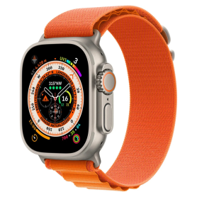 Buy Apple Watch Ultra Cellular 49mm Natural Titanium Orange Alpine Loop S Band Grade A with Box and Accessories