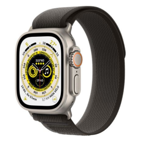 Apple Watch Ultra Cellular 49mm Titanium with Trail Loop Black/Grey S/M Grade A with Box & Accessories