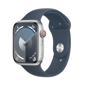 Montre Connectée Apple Watch Series 9 GPS 45mm Argent - Grade A avec Boîte et Chargeur