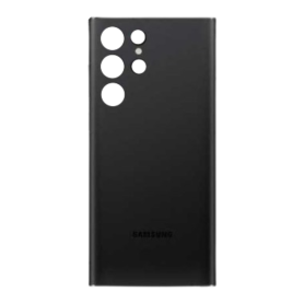 Vitre arrière Samsung Galaxy S22 Ultra 5G Noir Original - Qualité A - Remplacement Premium sans Contour Lentille