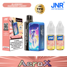 JNR AeroX Rechargeable E-Liquid Vape 32000 Puffs Blueberry Raspberry Cherry Flavor