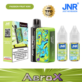 Buy Rechargeable E-Liquid Vape JNR AeroX - 32000 Puffs - Passion Fruit & Kiwi Flavor