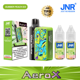 Rechargeable JNR AeroX E-Liquid Vaporizer - 32000 Puffs Summer Peach Ice Flavor