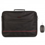 Ensemble Sac pour Ordinateur Portable et Souris Sans Fil Fog Black 15.6" - NGS MASTERKITBLACK, Élégance et Fonctionnalité Noires