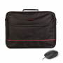 Ensemble Sac pour Ordinateur Portable et Souris Sans Fil Fog Black 15.6" - NGS MASTERKITBLACK, Élégance et Fonctionnalité Noires
