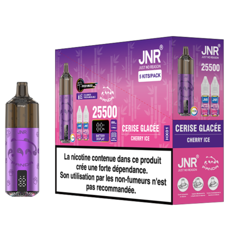 Vapoteuse Rechargeable JNR Panda 25500 Puffs Cherry Ice E-Liquide - Premium Vaping Experience