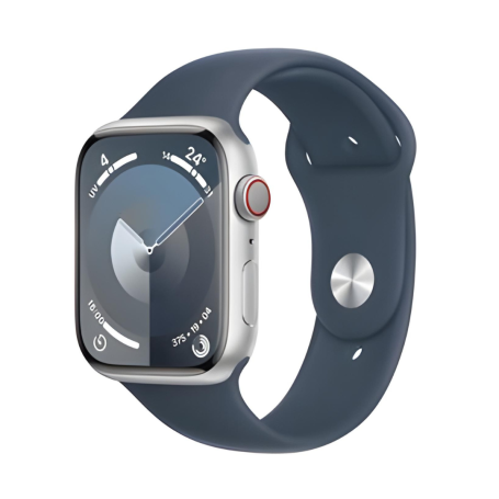 Apple Watch Series 9 GPS 45mm Silver Aluminum with Sport Band Grade AB with Box and Charger - Buy Now
