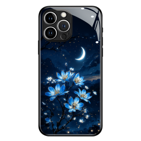 Coque de Protection Lumineuse Fleur de Nuit avec Câble pour iPhone - Design Élégant et Pratique