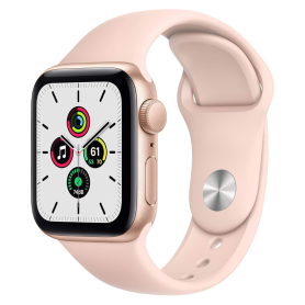 Apple Watch SE GPS 40mm Gold Aluminum Smartwatch with Band Plus Box & Charger Grade A