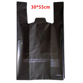 Plastic Shoulder Bag 30x16x55cm Black King 55 Pack of 500 - Durable & Convenient for Retail and Grocery