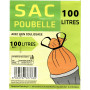 Buy 100L Drawstring Bin Bags 128Pcs - Durable & Convenient Waste Solution